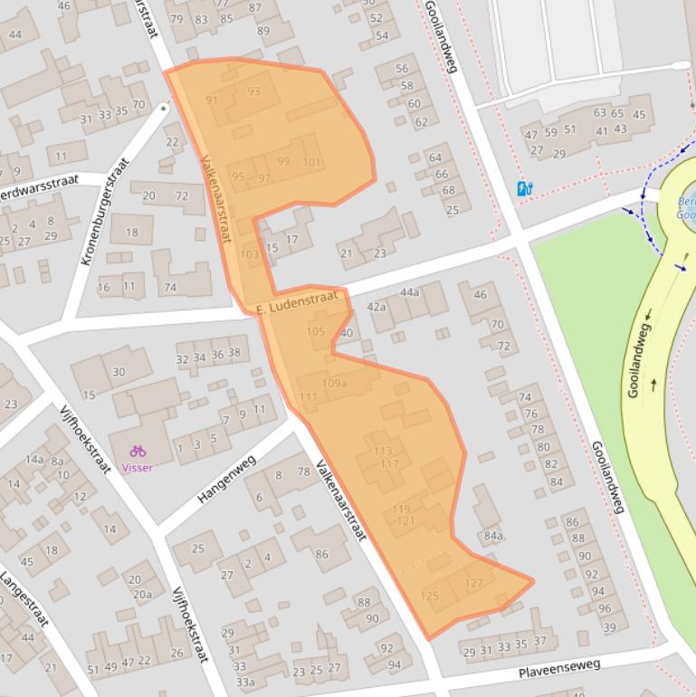 Kaart van postcodegebied 1271TL.