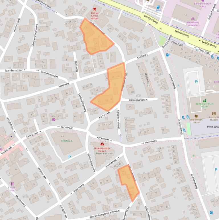 Kaart van postcodegebied 1271TN.