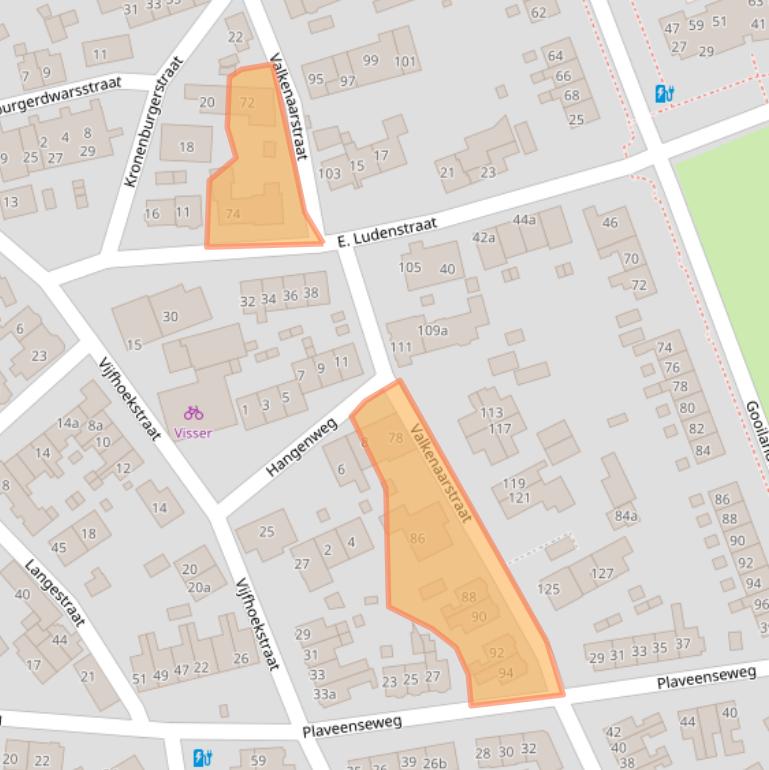 Kaart van postcodegebied 1271TP.