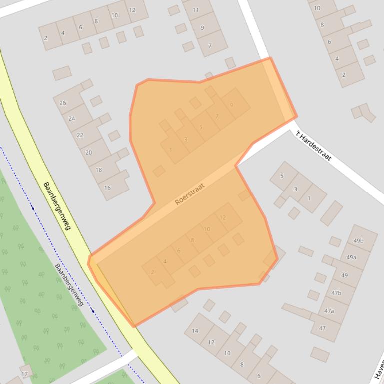 Kaart van postcodegebied 1271TR.