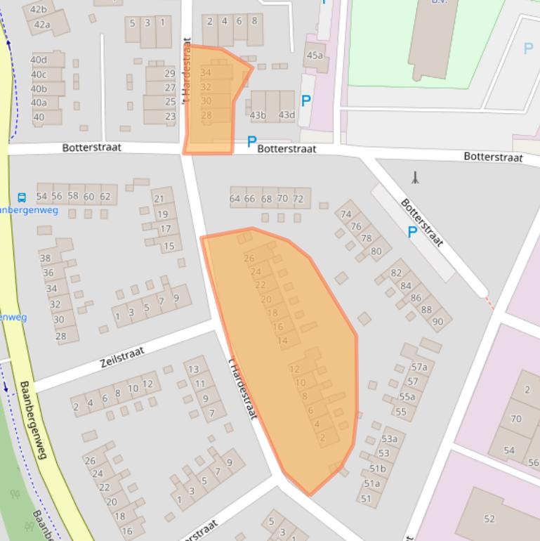 Kaart van postcodegebied 1271TT.