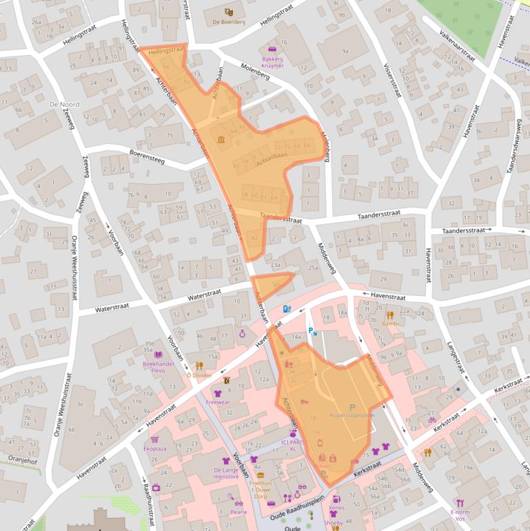 Kaart van postcodegebied 1271TZ.