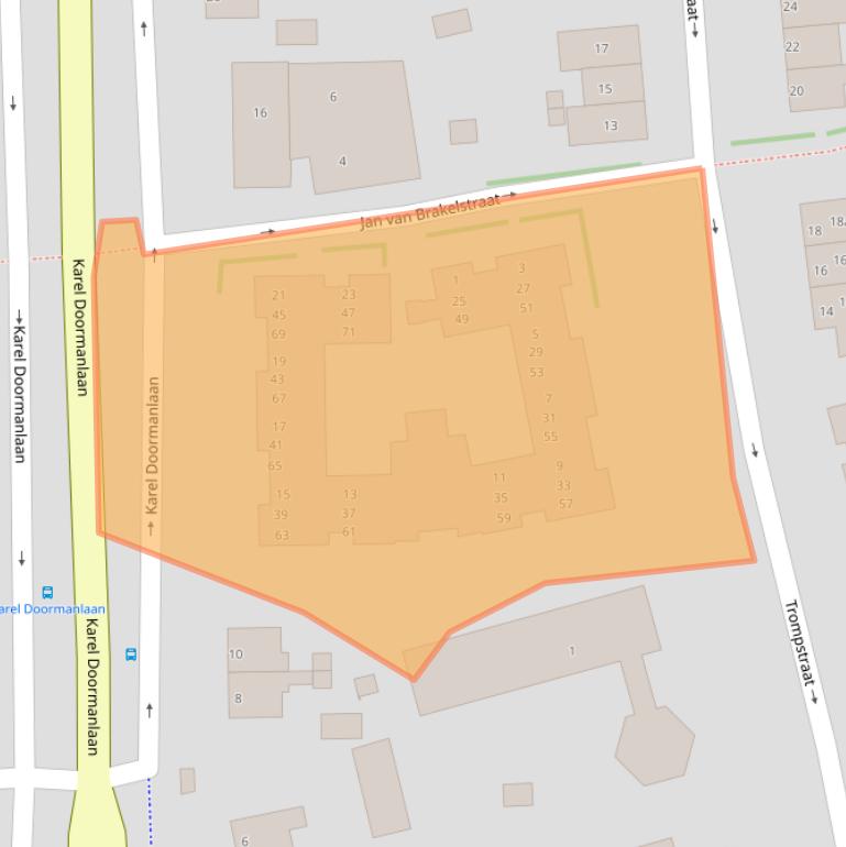 Kaart van postcodegebied 1271WE.