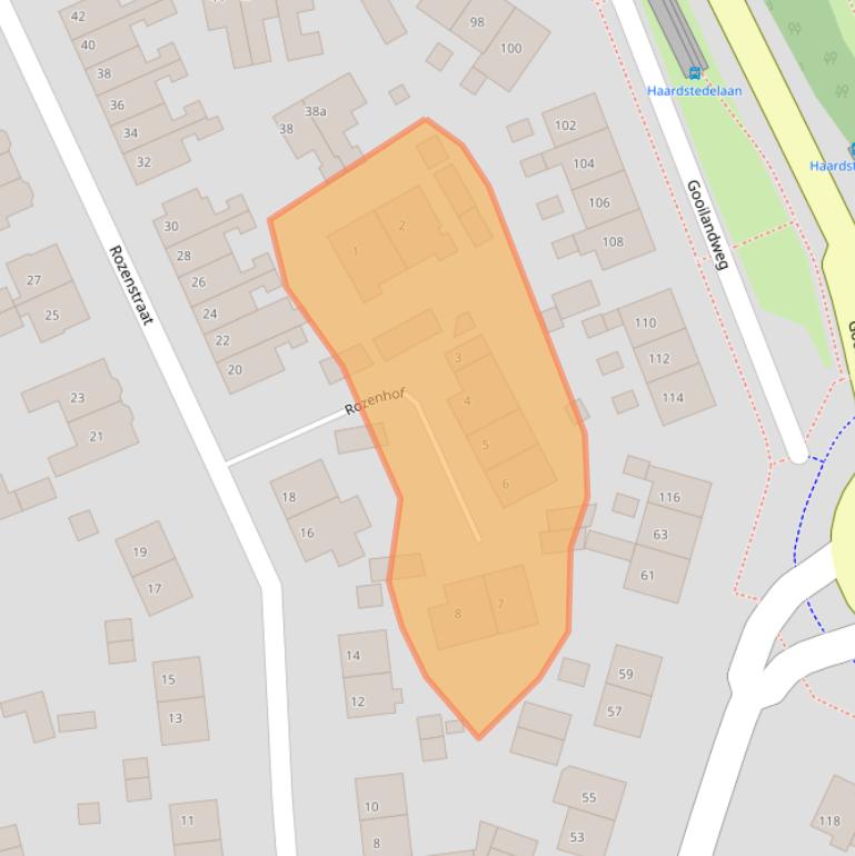 Kaart van postcodegebied 1271WJ.