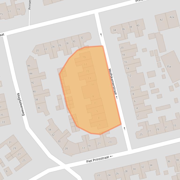 Kaart van postcodegebied 1271XB.