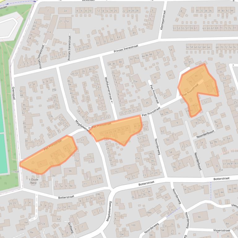 Kaart van postcodegebied 1271XE.
