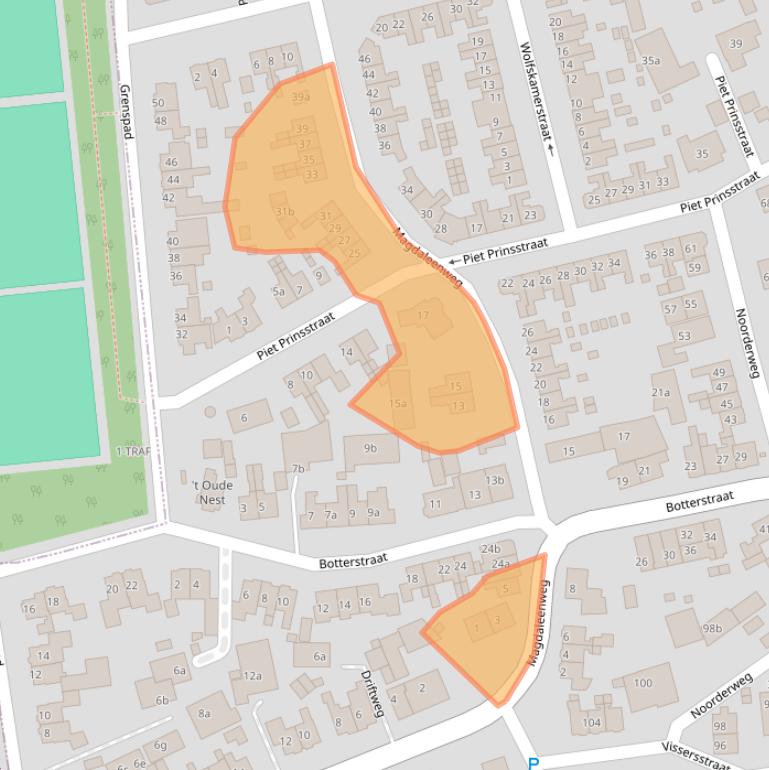 Kaart van postcodegebied 1271XG.