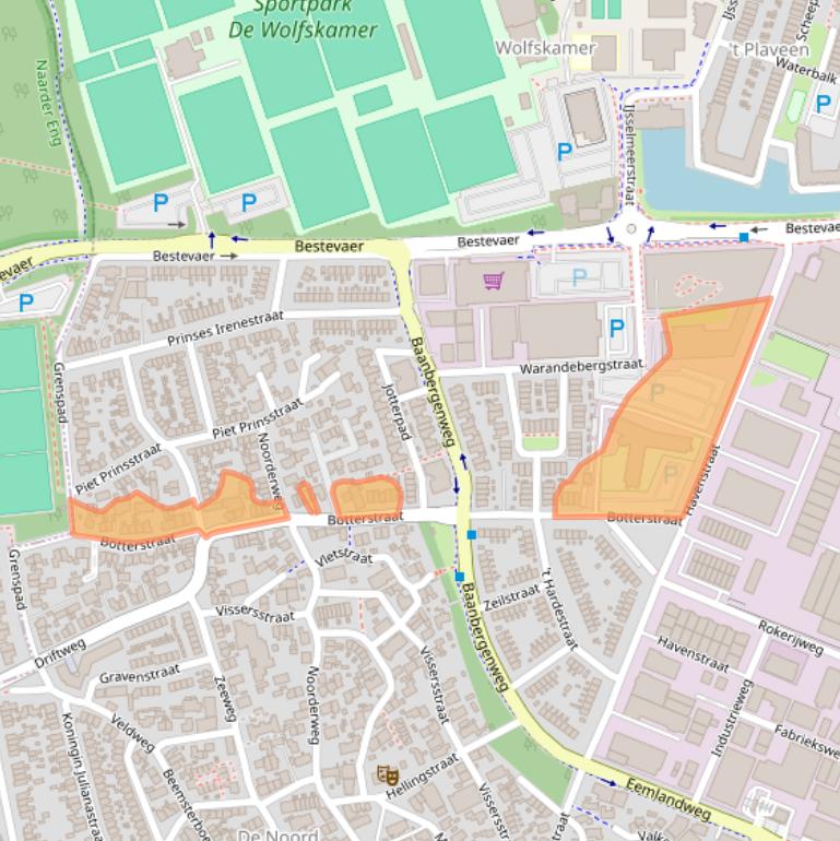 Kaart van postcodegebied 1271XL.