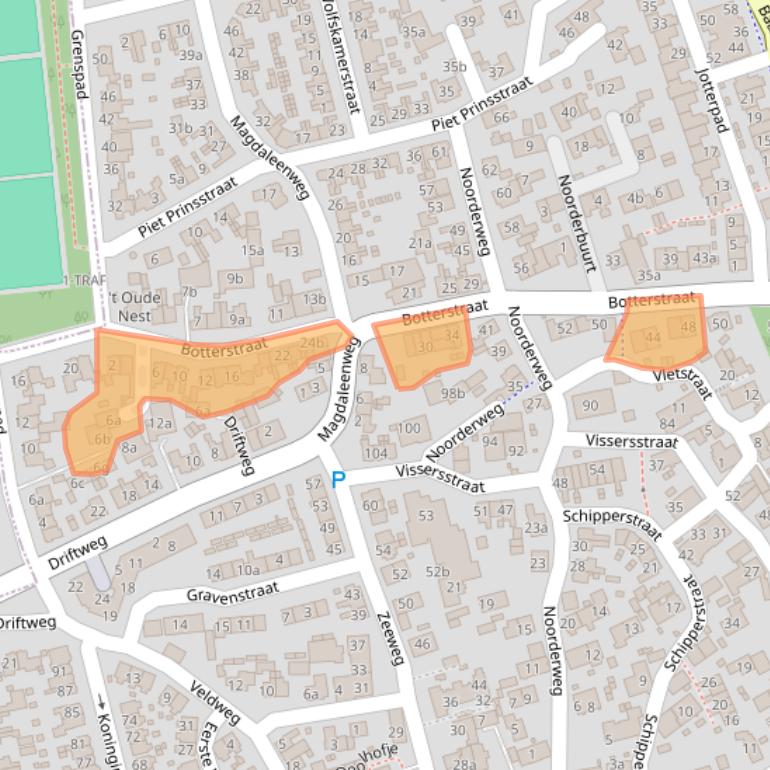 Kaart van postcodegebied 1271XM.