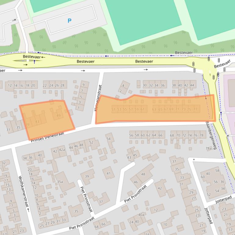 Kaart van postcodegebied 1271XT.