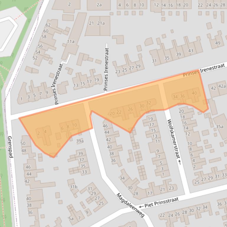 Kaart van postcodegebied 1271XV.