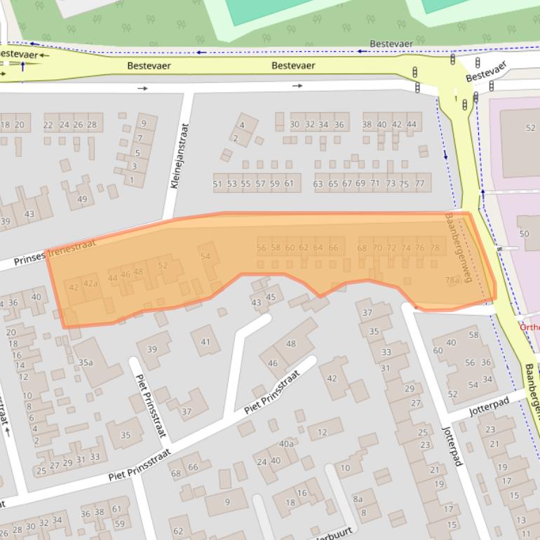 Kaart van postcodegebied 1271XW.