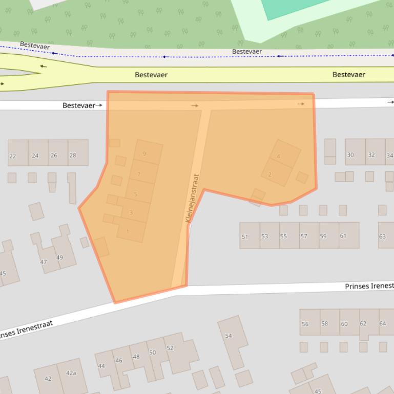 Kaart van postcodegebied 1271XX.