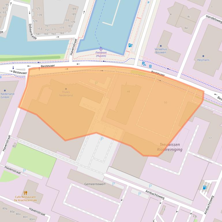 Kaart van postcodegebied 1271ZA.