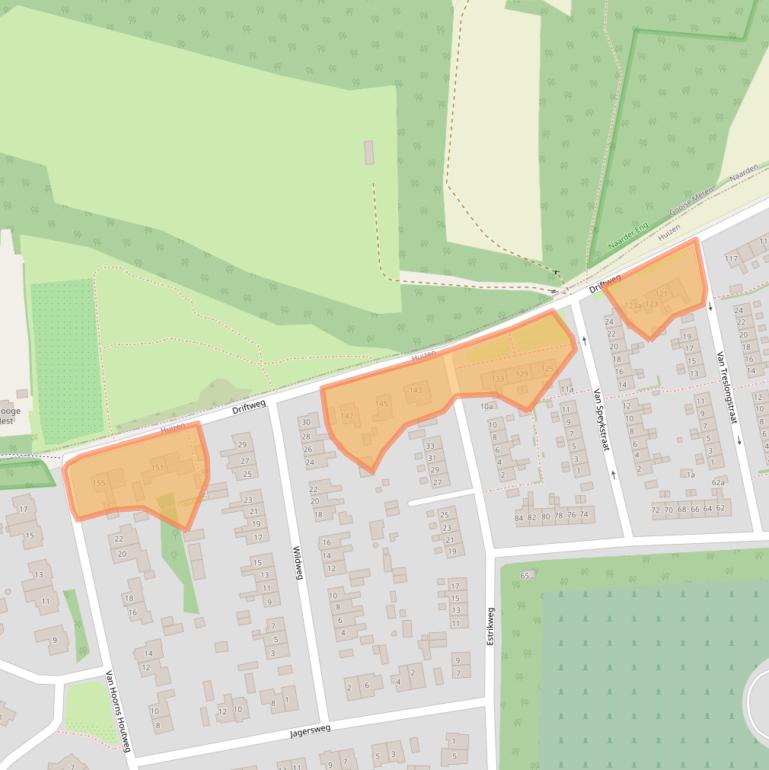 Kaart van postcodegebied 1272AC.
