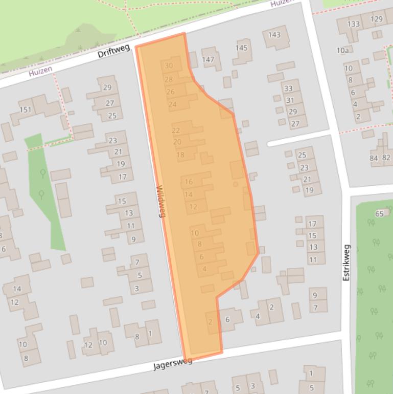 Kaart van postcodegebied 1272AK.