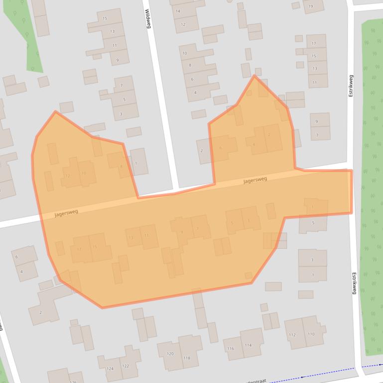 Kaart van postcodegebied 1272AL.