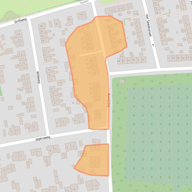 Kaart van postcodegebied 1272AM.