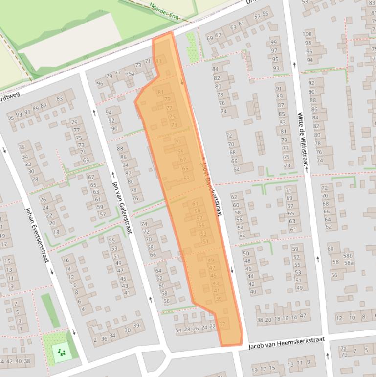 Kaart van postcodegebied 1272BG.