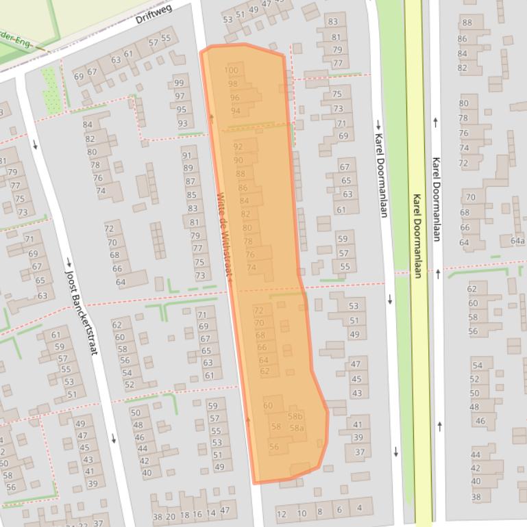 Kaart van postcodegebied 1272BN.