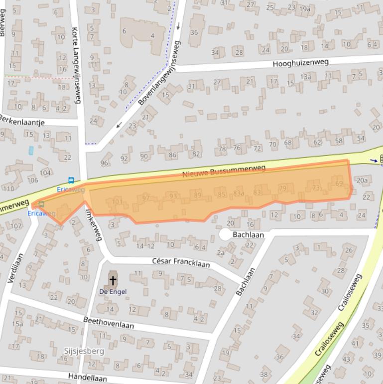 Kaart van postcodegebied 1272CE.