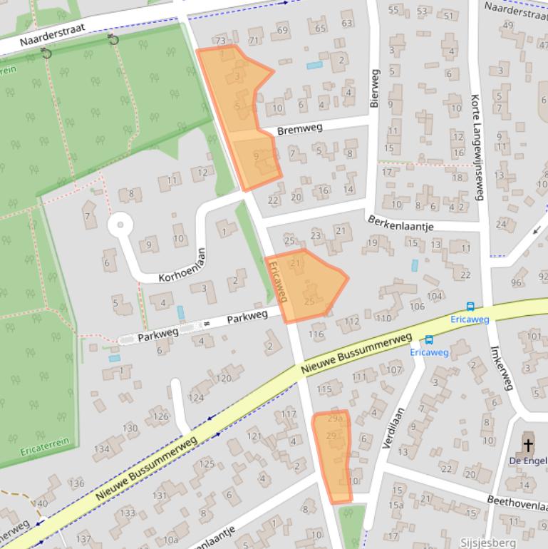 Kaart van postcodegebied 1272CR.