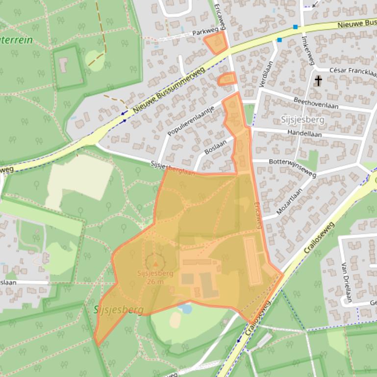 Kaart van postcodegebied 1272CT.