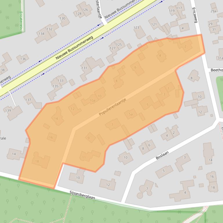 Kaart van postcodegebied 1272CW.