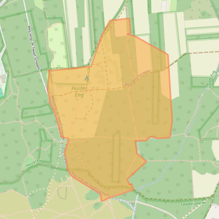 Kaart van postcodegebied 1272DE.