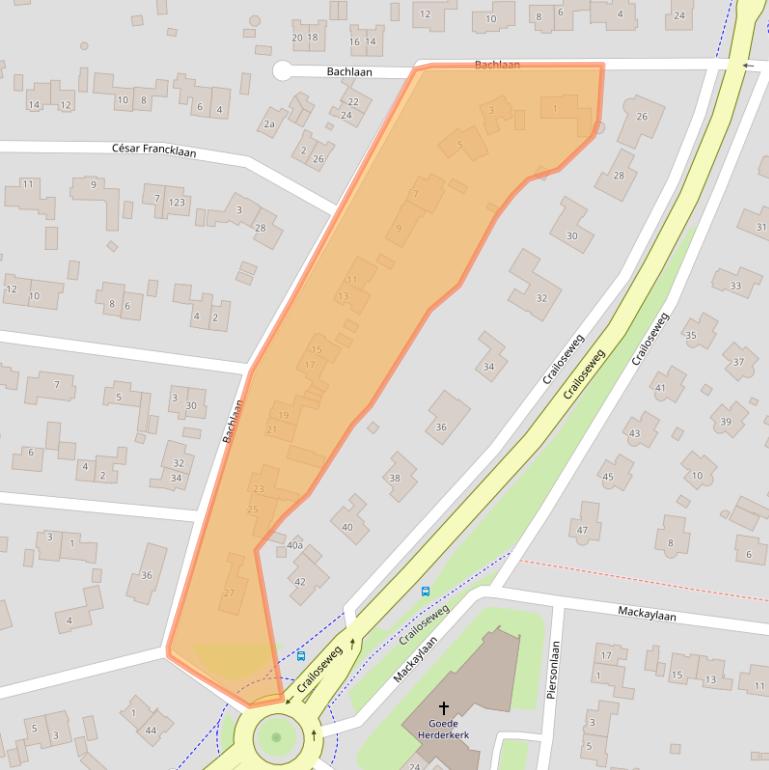 Kaart van postcodegebied 1272EJ.