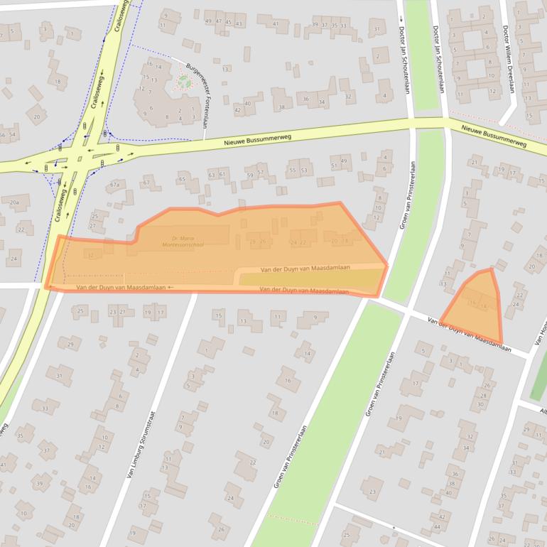 Kaart van postcodegebied 1272EM.