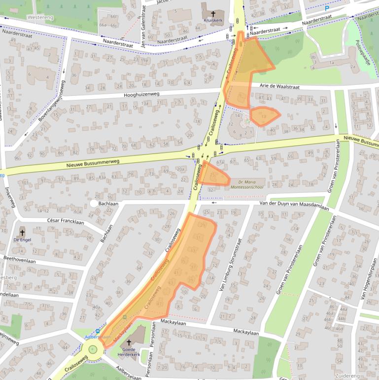 Kaart van postcodegebied 1272ER.