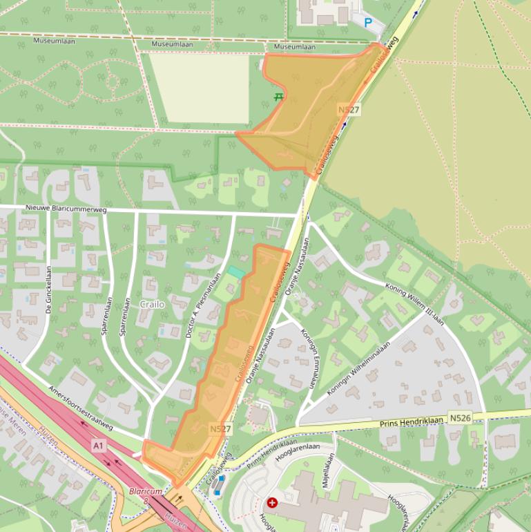 Kaart van postcodegebied 1272EZ.