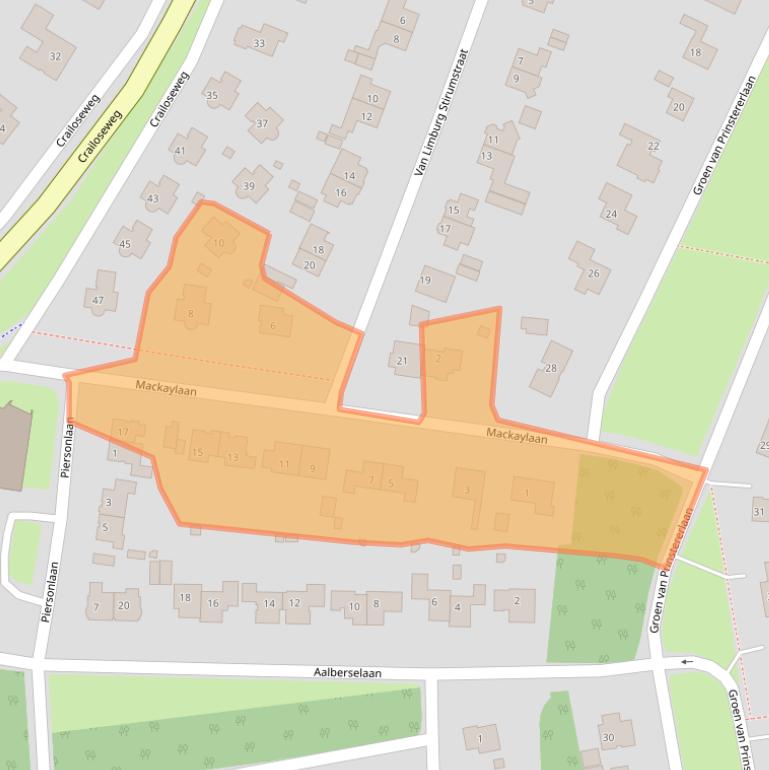 Kaart van postcodegebied 1272GA.