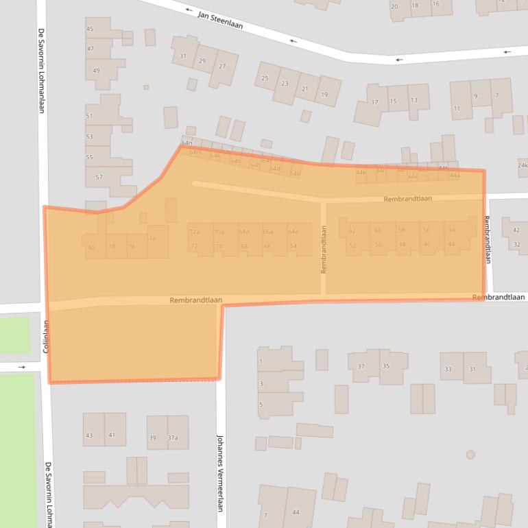 Kaart van postcodegebied 1272GP.