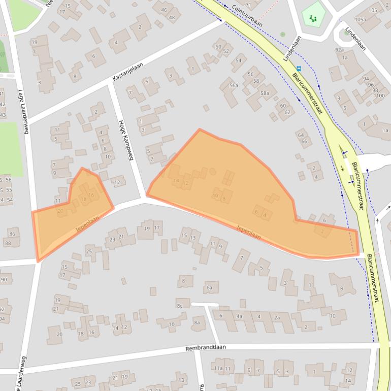 Kaart van postcodegebied 1272HX.