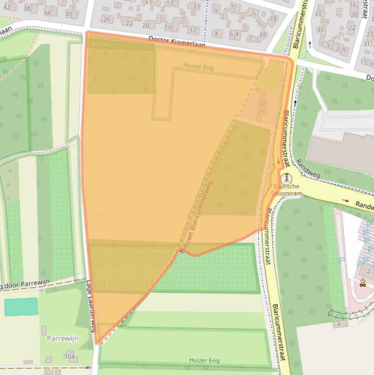 Kaart van postcodegebied 1272JJ.