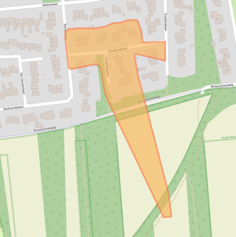 Kaart van postcodegebied 1272JS.