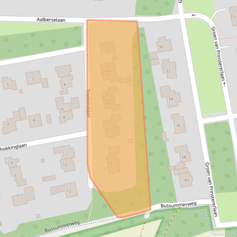 Kaart van postcodegebied 1272JX.