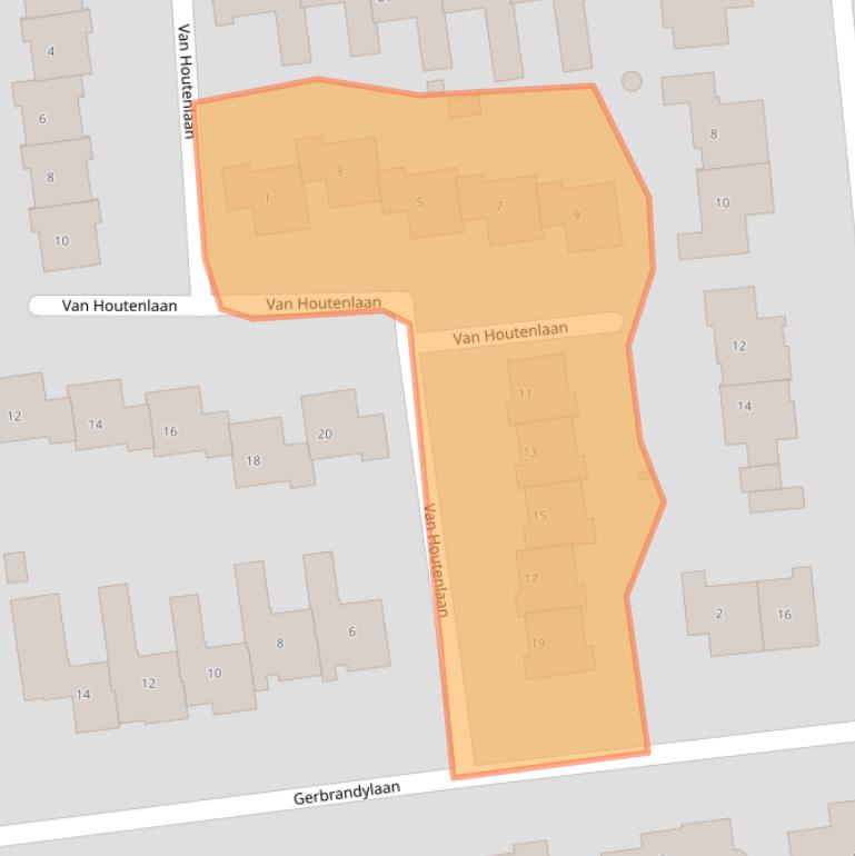 Kaart van postcodegebied 1272KC.