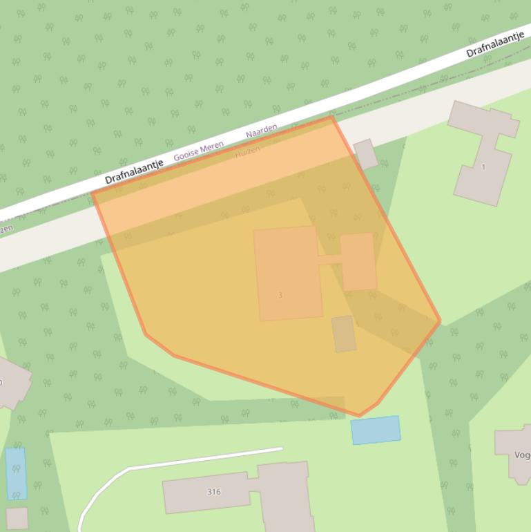 Kaart van postcodegebied 1272NE.