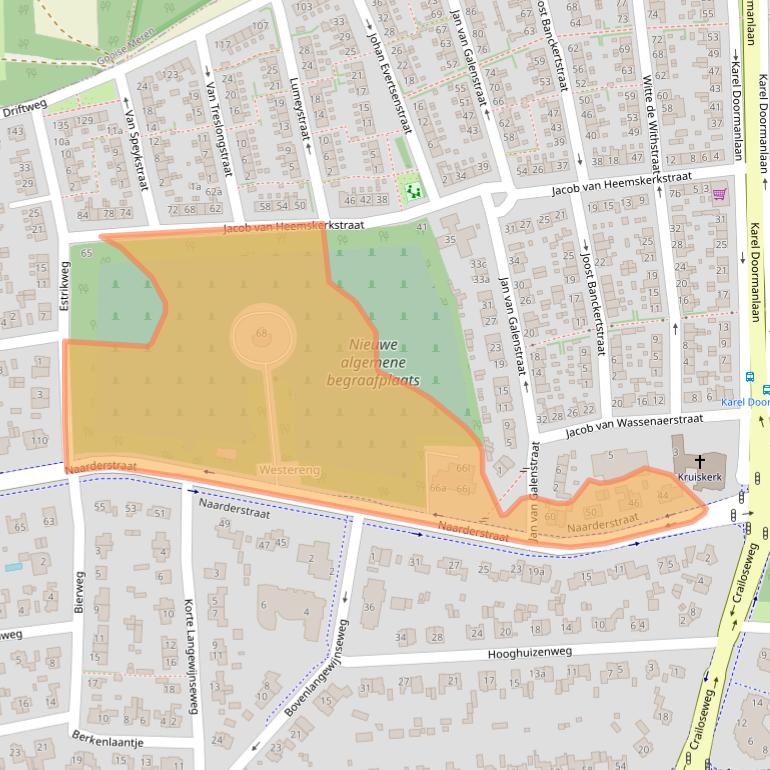 Kaart van postcodegebied 1272NL.