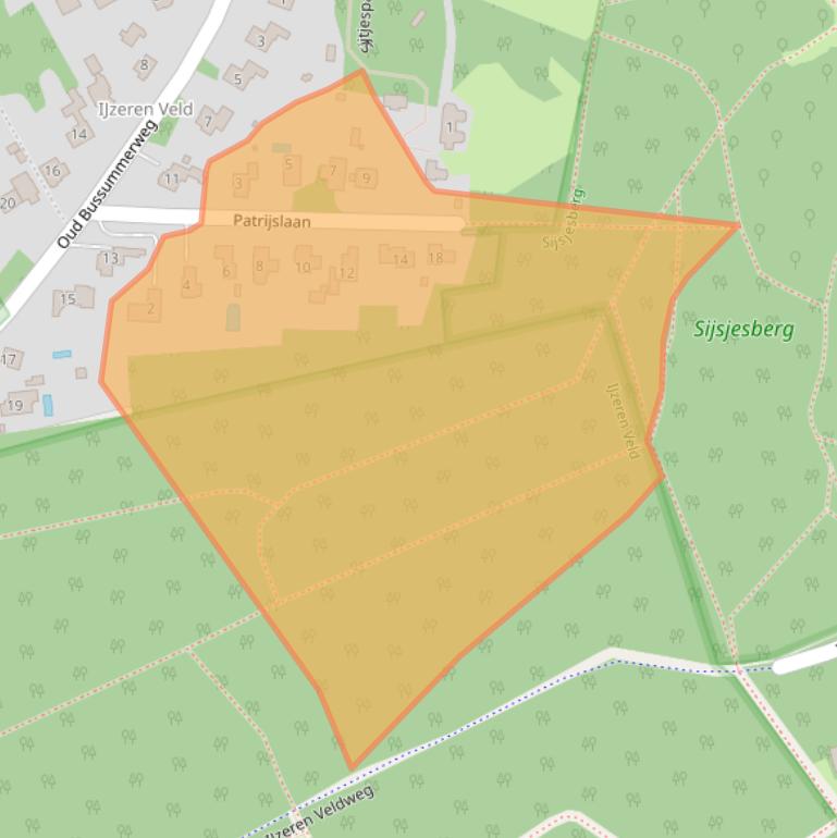 Kaart van postcodegebied 1272PX.