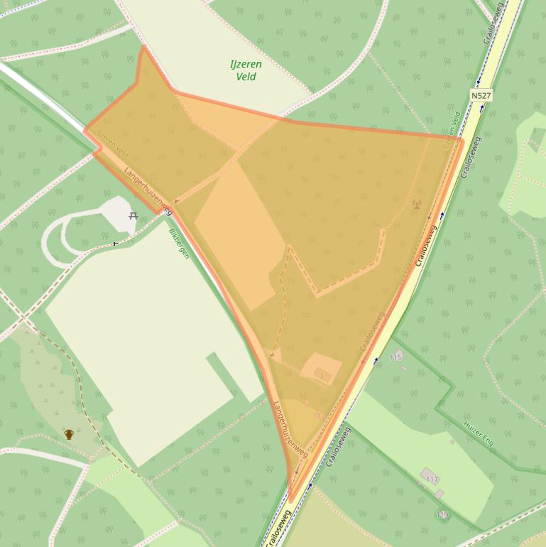 Kaart van postcodegebied 1272RA.