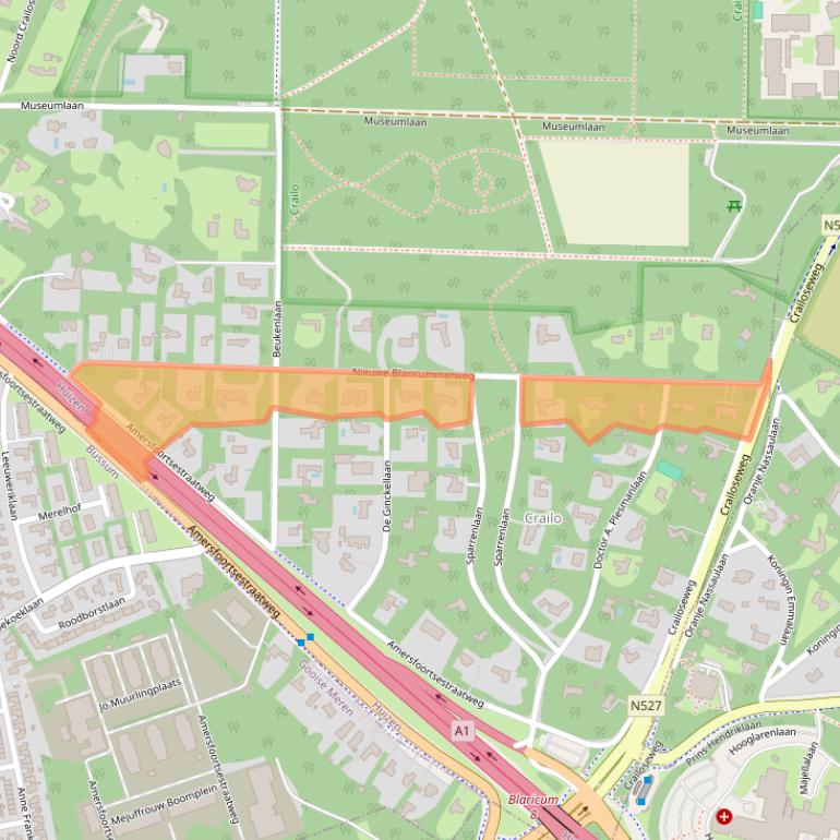 Kaart van postcodegebied 1272RK.