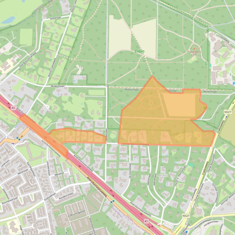 Kaart van postcodegebied 1272RL.