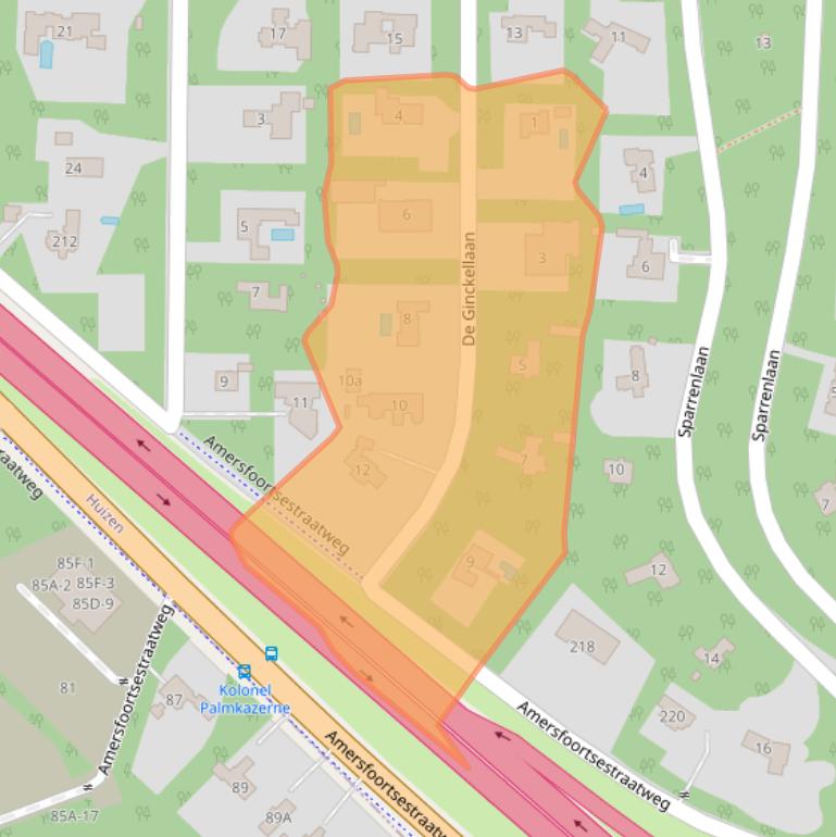 Kaart van postcodegebied 1272RM.