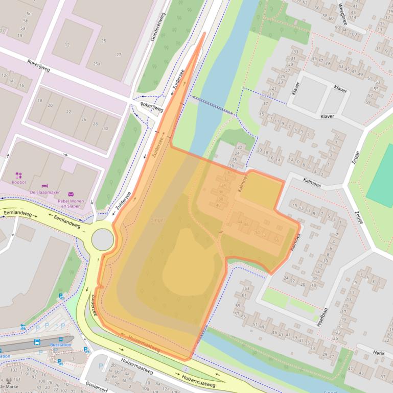 Kaart van postcodegebied 1273AH.
