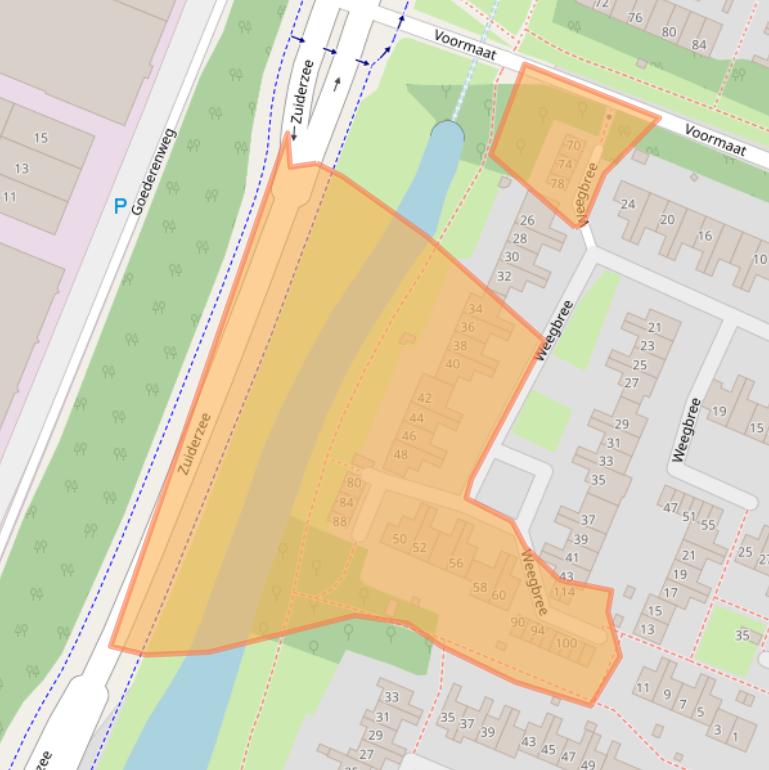 Kaart van postcodegebied 1273AR.