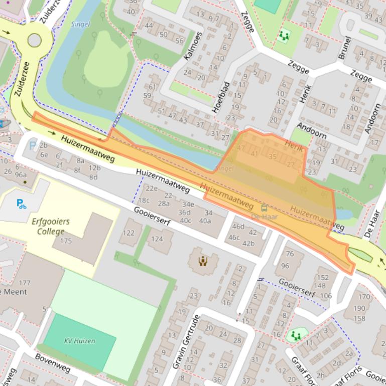 Kaart van postcodegebied 1273AX.